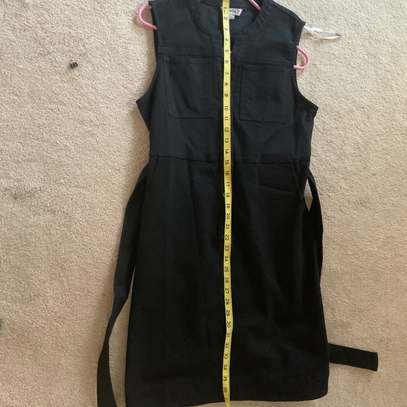 NWT Nanette Lepore Sleeveless Denim Button Down Mini Dress Black Size 10 - Picture 14 of 14